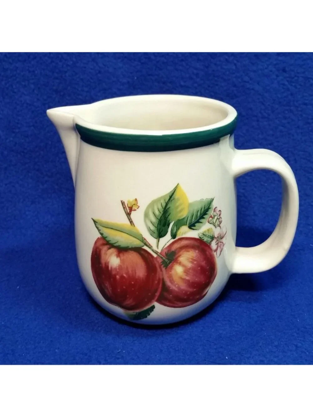 Casuals Apple Creamer China Pearl Apples and Pink Blossoms Country Farmhouse